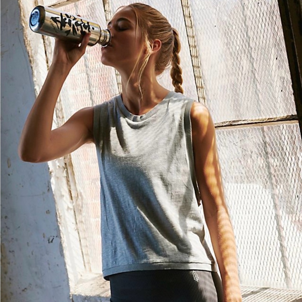 FREE PEOPLE Love Tank Top - Heather Gray